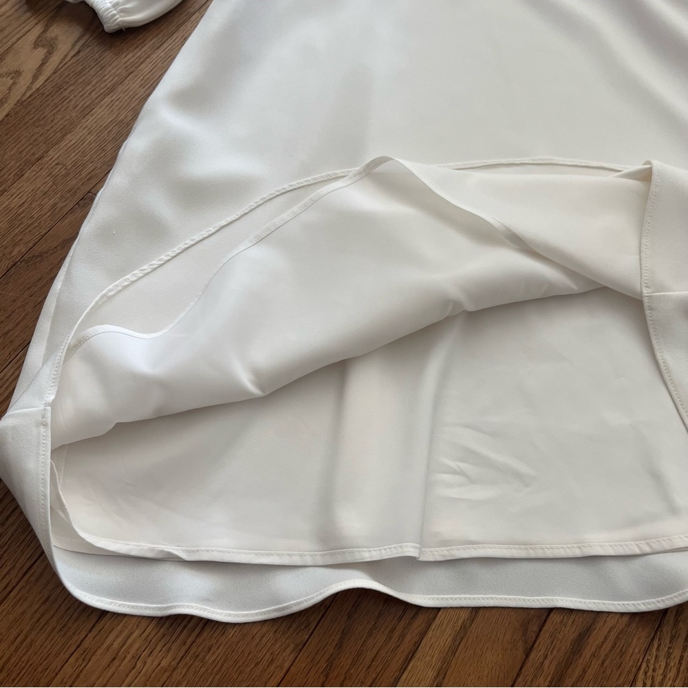 Trina Turk Sonora Sunrise White Dress On/Off Shoulders Spaghetti Straps Size 2 - Picture 4 of 11